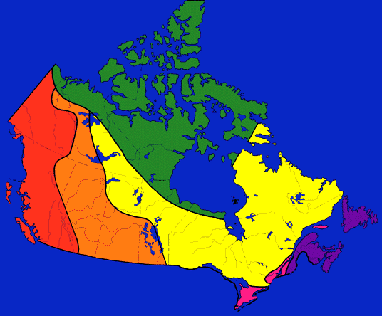 Physical Regions Of Canada Map Physical Regions Of Canada - Wotp